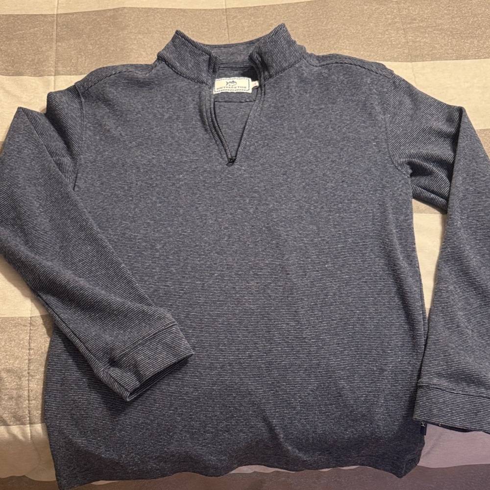 Southern Tide Kids' Heathered Blue Pullover Sweater
